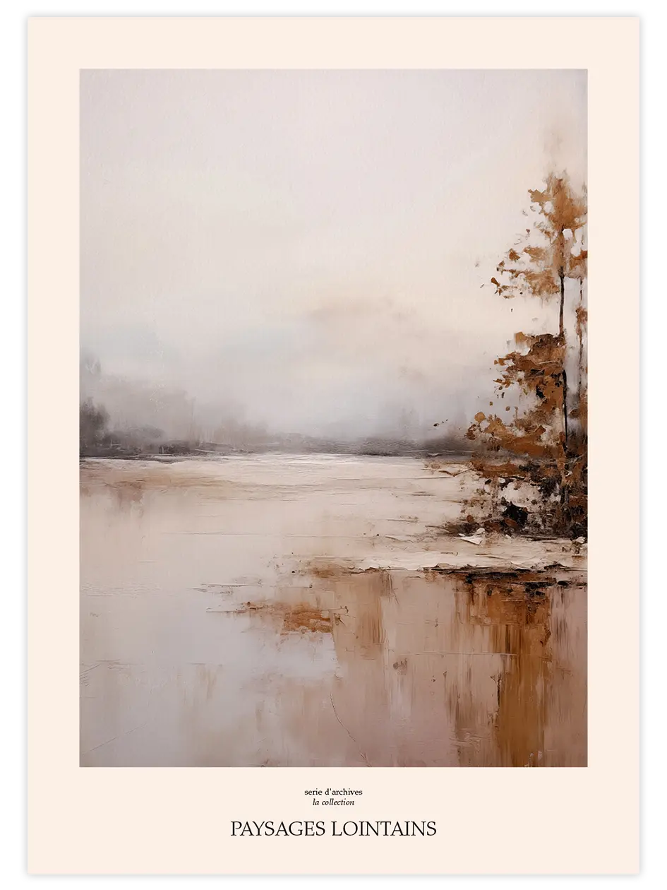 Paysages Lointains N3 - Art Print Sanatsal Poster