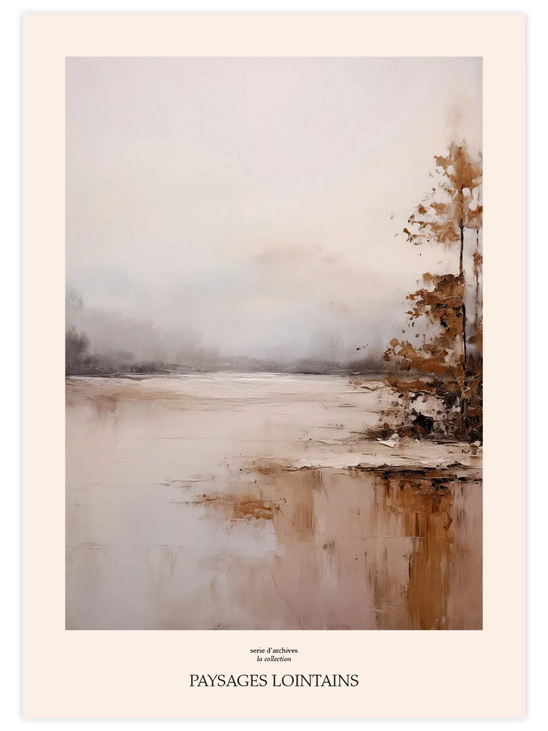 Paysages Lointains N3 - Art Print Sanatsal Poster
