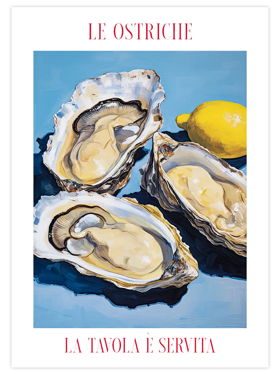 Le Ostriche - Art Print Sanatsal Poster