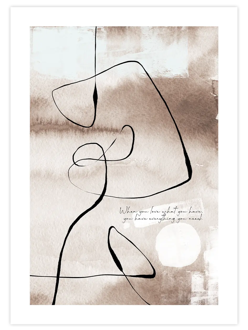 Abstract Lines N9 - Art Print Sanatsal Poster