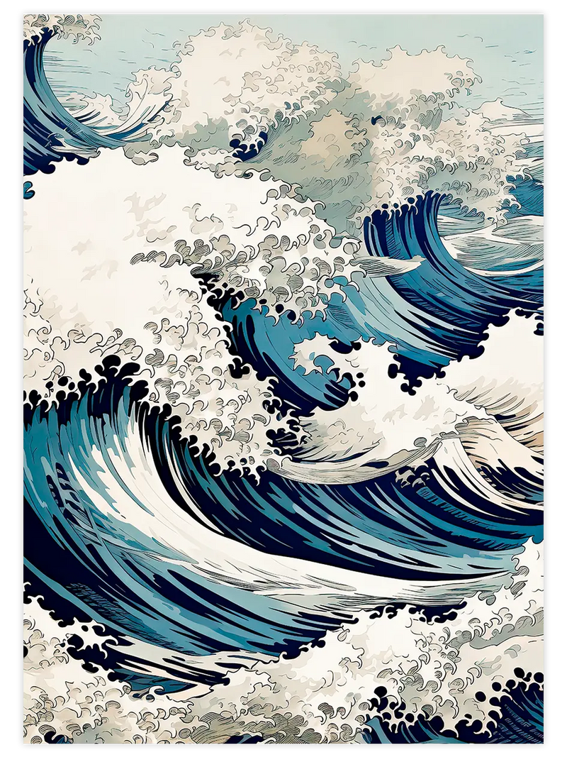 Waves of Okinawa - Art Print Sanatsal Poster
