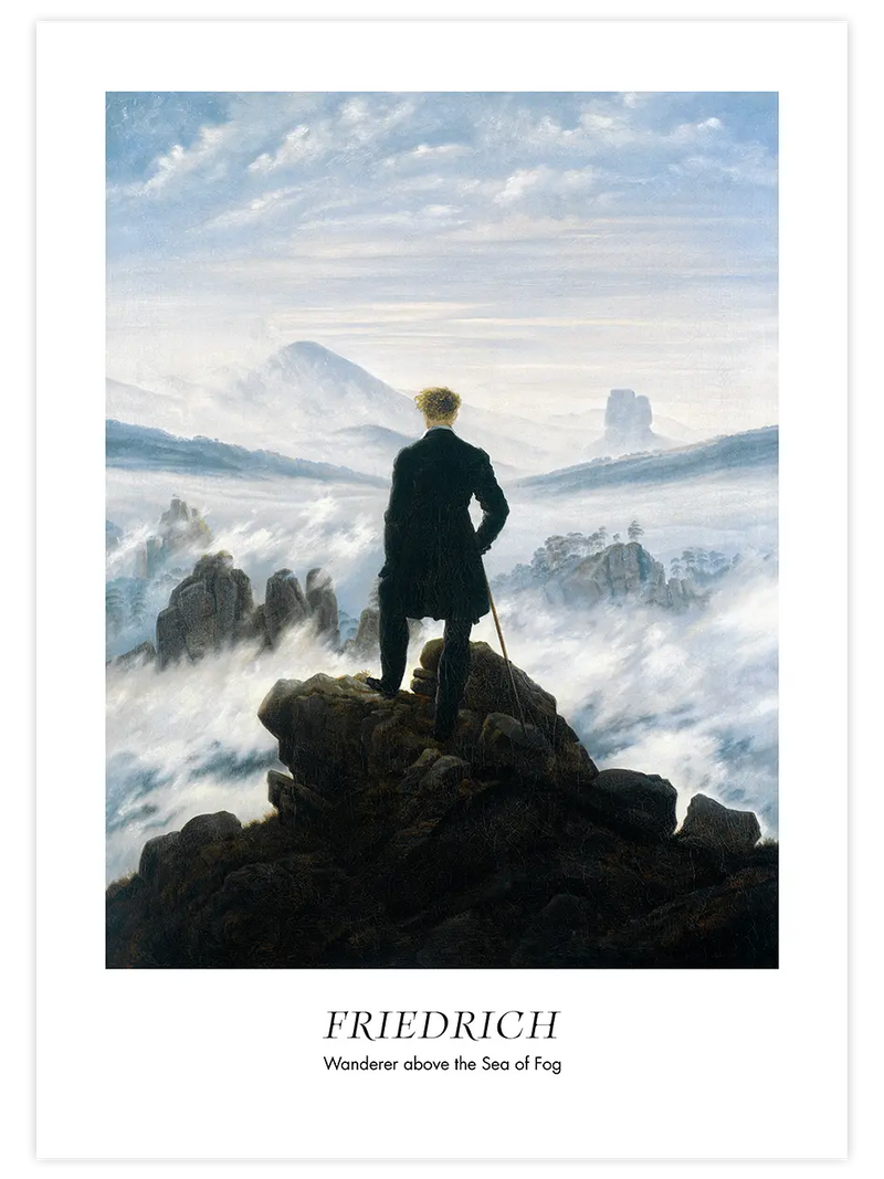 Friedrich Wanderer above the Sea of Fog - Art Print Ünlü Ressamlar Poster