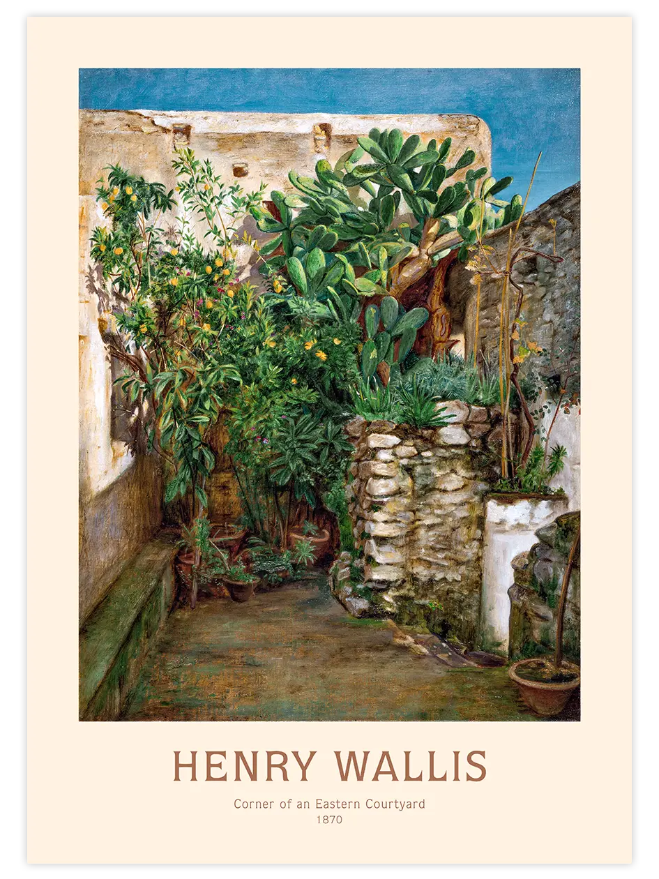 Henry Wallis Corner of an Eastern Courtyard - Art Print Ünlü Ressamlar Poster