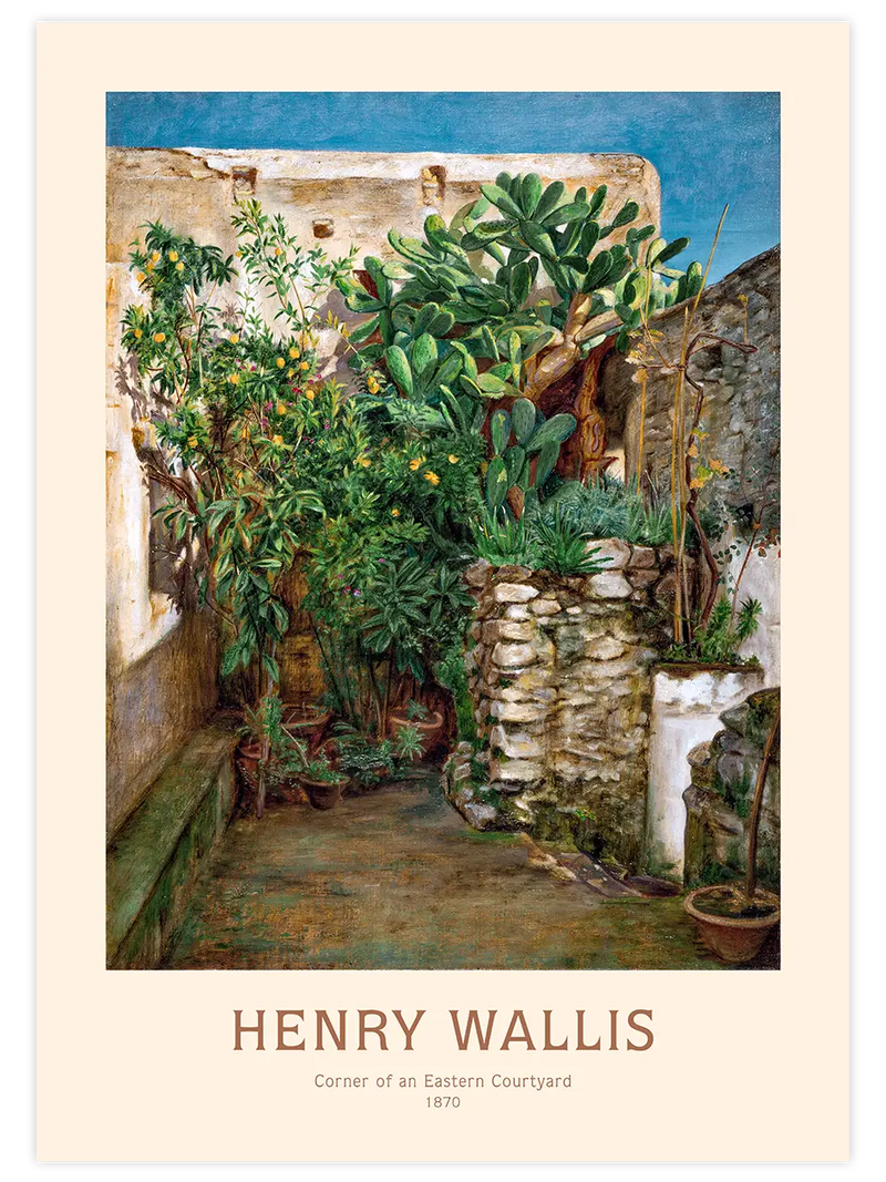 Henry Wallis Corner of an Eastern Courtyard - Art Print Ünlü Ressamlar Poster