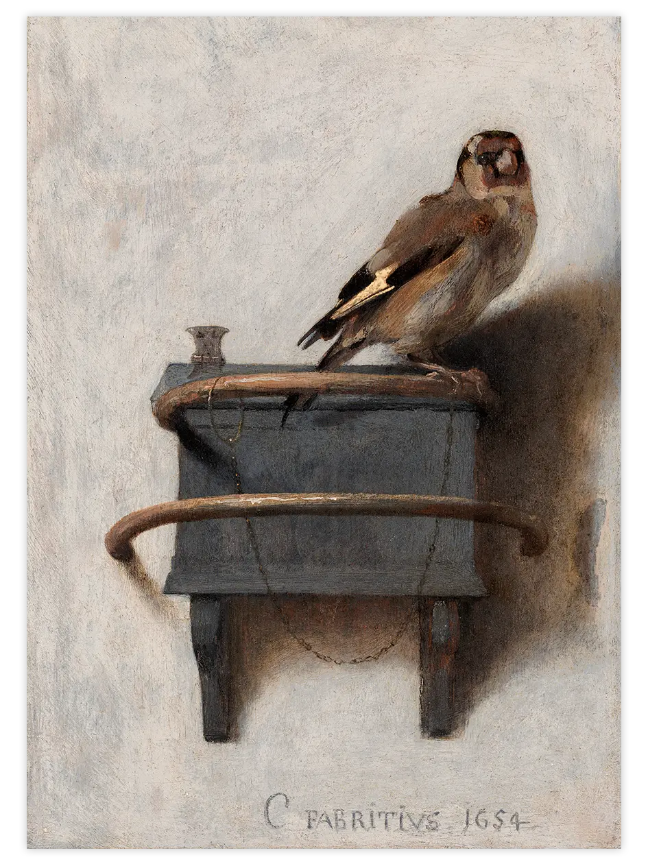 Carel Fabritius The Goldfinch - Art Print Ünlü Ressamlar Poster