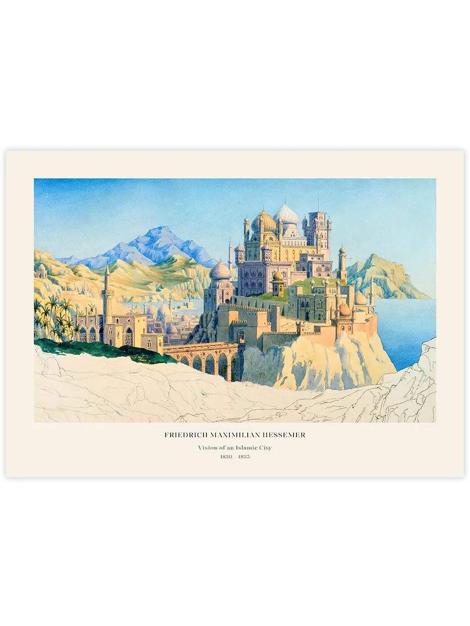 Friedrich Hessemer Vision of an Islamic City - Art Print Ünlü Ressamlar Poster