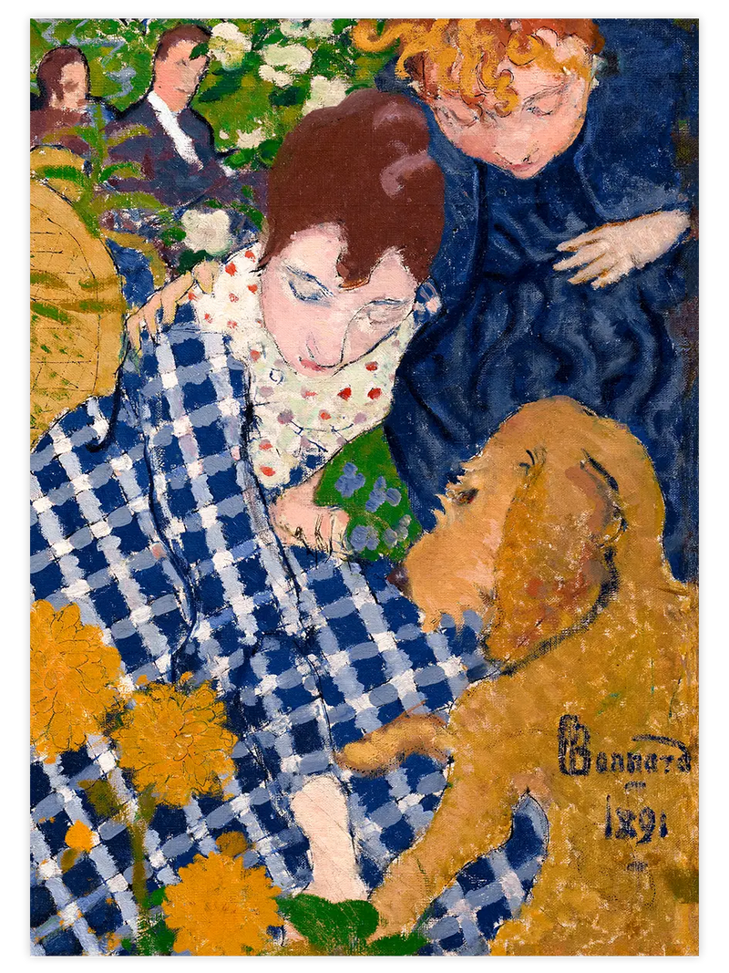Pierre Bonnard Woman with Dog - Art Print Ünlü Ressamlar Poster