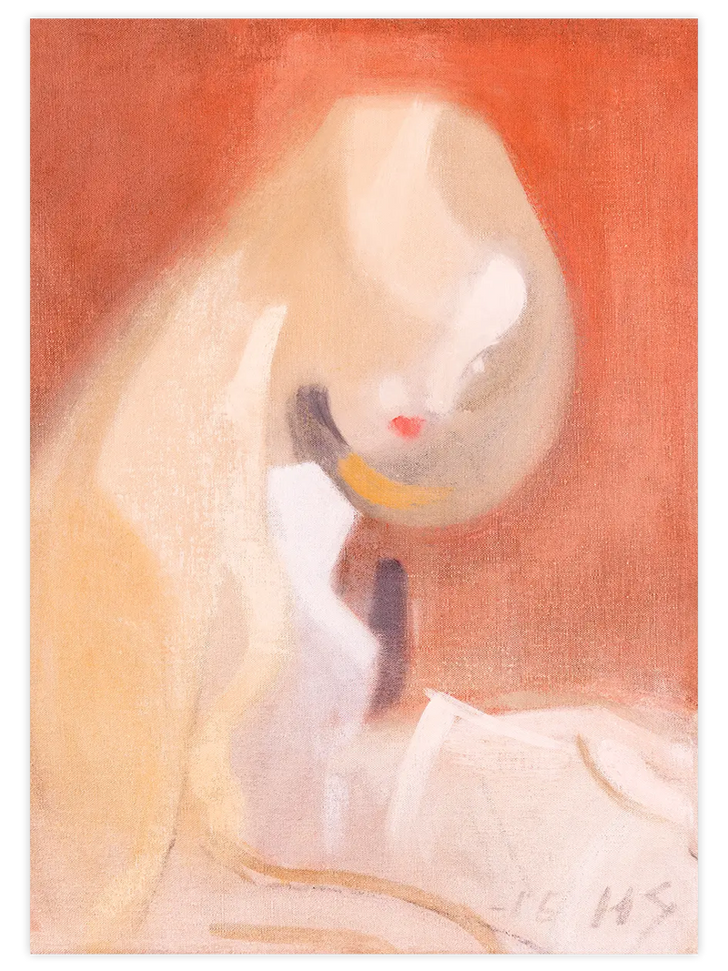 Helene Schjerfbeck Girl with Blonde Hair - Art Print Ünlü Ressamlar Poster