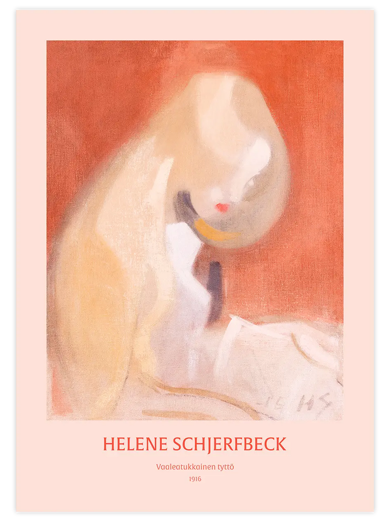 Helene Schjerfbeck Girl with Blonde Hair - Art Print Ünlü Ressamlar Poster