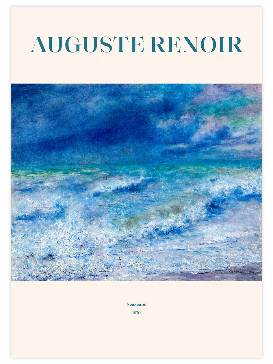 Renoir Seascape - Art Print Ünlü Ressamlar Poster