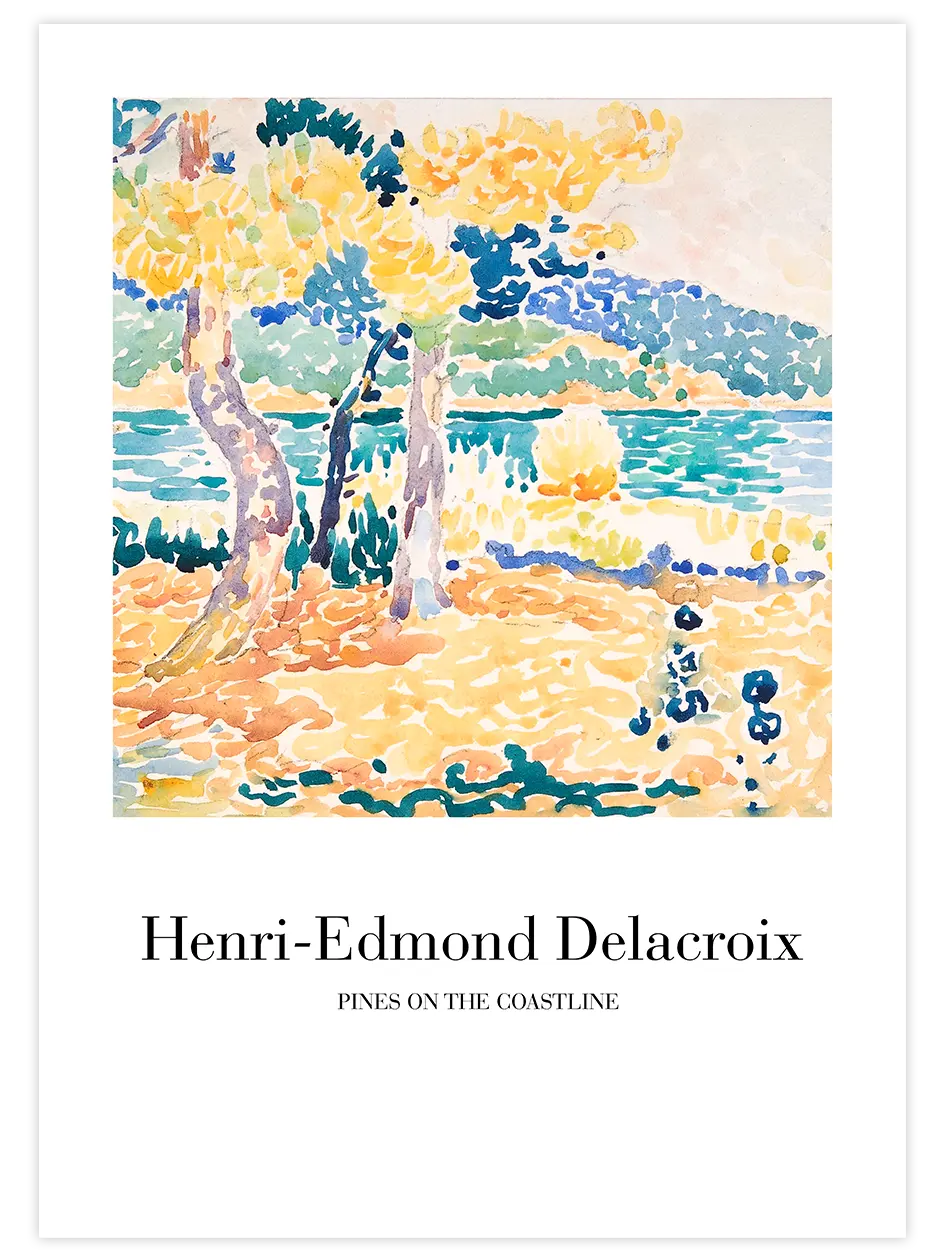 Delacroix Pines On The Coastline - Art Print Ünlü Ressamlar Poster