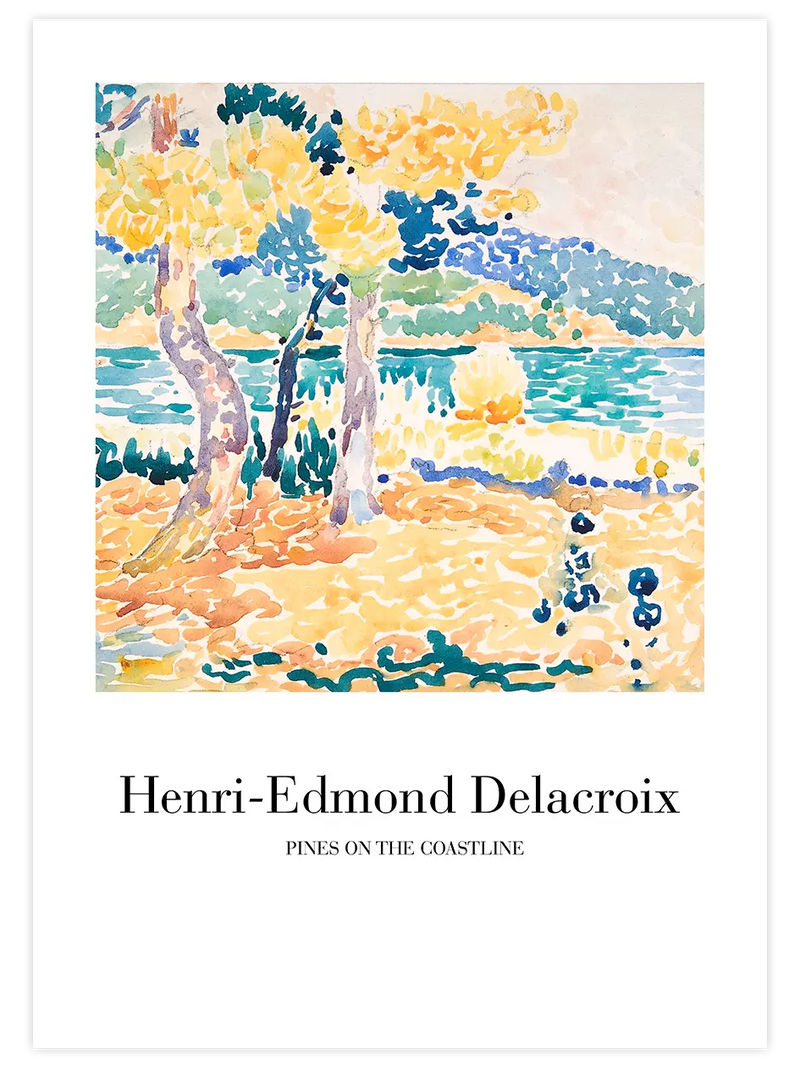 Delacroix Pines On The Coastline - Art Print Ünlü Ressamlar Poster