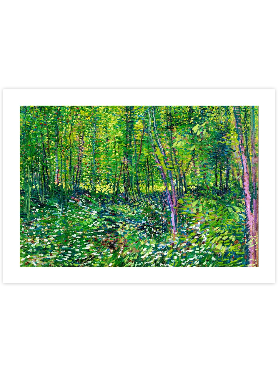 Van Gogh Trees and Undergrowth - Art Print Ünlü Ressamlar Poster
