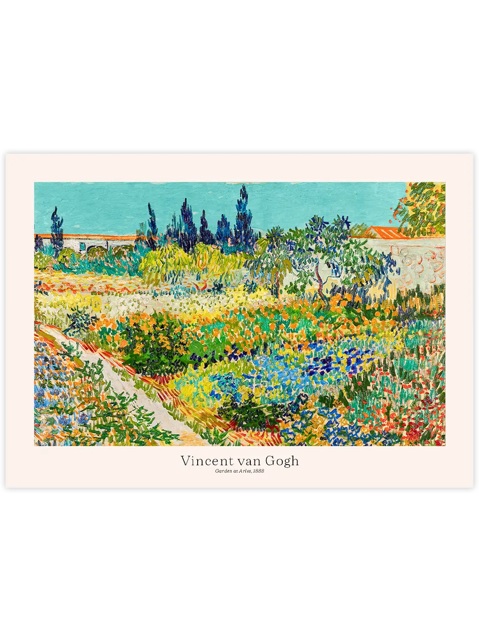 Van Gogh Garden at Arles - Art Print Ünlü Ressamlar Poster
