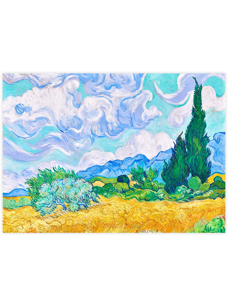 Van Gogh Wheat Field with Cypresses - Art Print Ünlü Ressamlar Poster