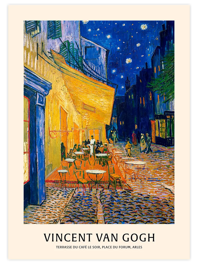 Van Gogh Gece Kahvesi N3 - Art Print Ünlü Ressamlar Poster