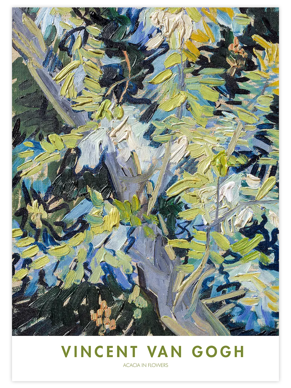 Van Gogh Acacia in Flowers - Art Print Ünlü Ressamlar Poster