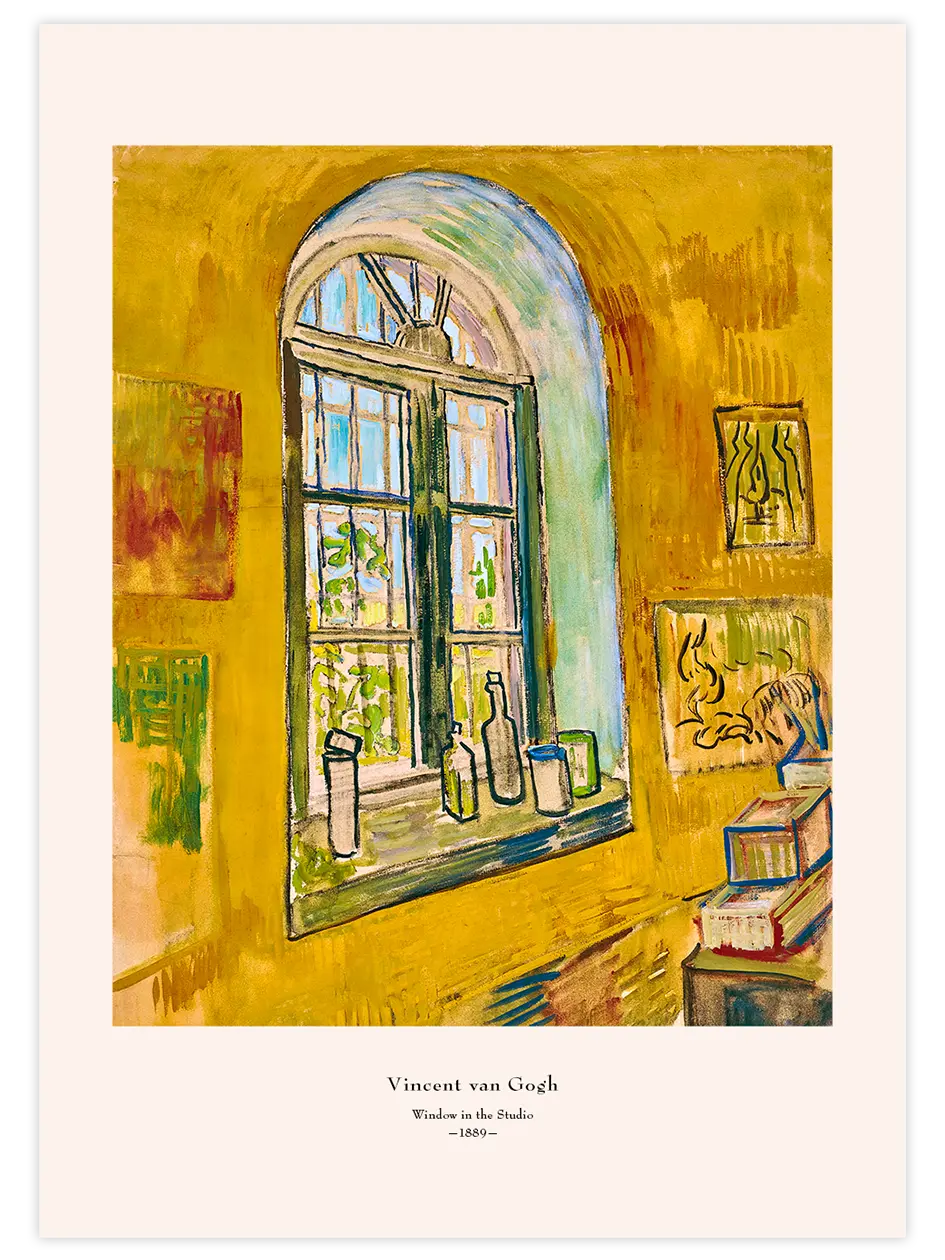 Van Gogh Window in the Studio - Art Print Ünlü Ressamlar Poster