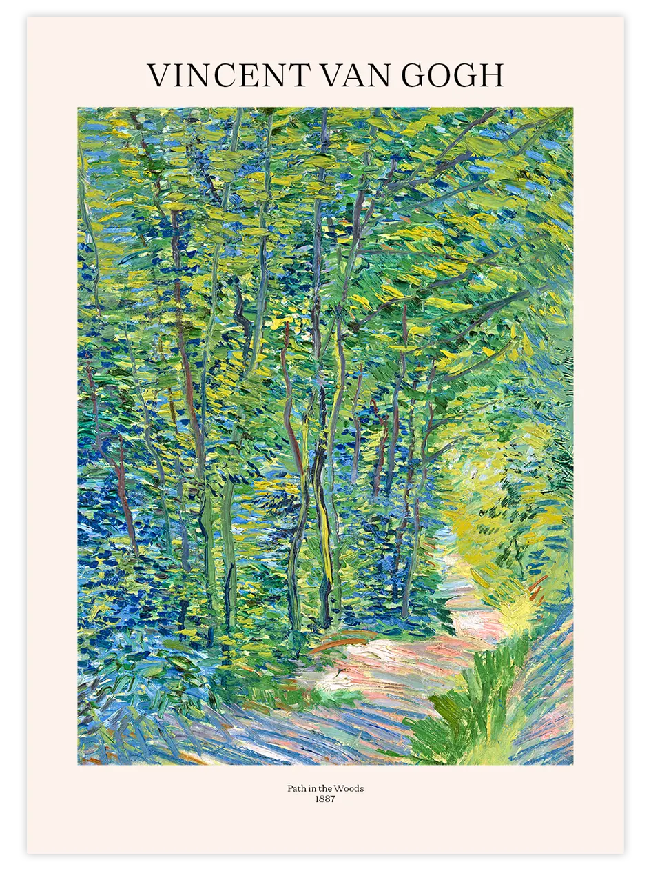 Van Gogh Ormanda Patika - Art Print Ünlü Ressamlar Poster