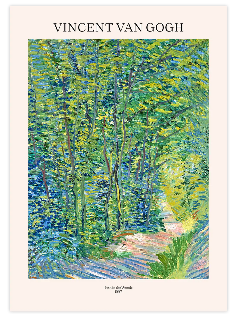 Van Gogh Ormanda Patika - Art Print Ünlü Ressamlar Poster