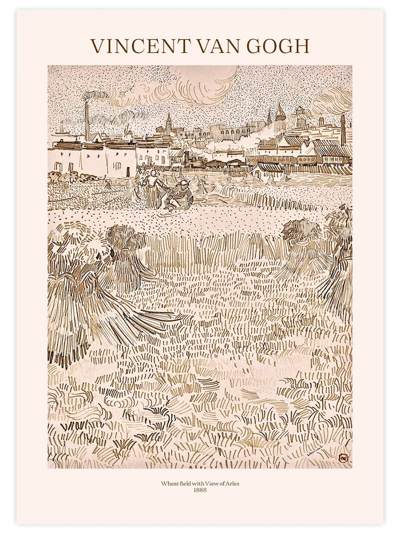 Van Gogh Arles: View from the Wheatfields - Art Print Ünlü Ressamlar Poster