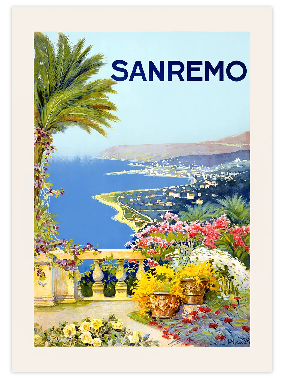 Vintage Sanremo - Art Print Ünlü Ressamlar Poster