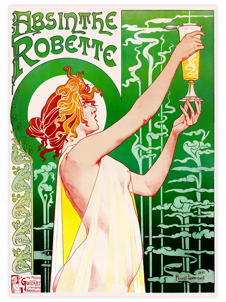 Vintage Absinthe Robette - Art Print Ünlü Ressamlar Poster