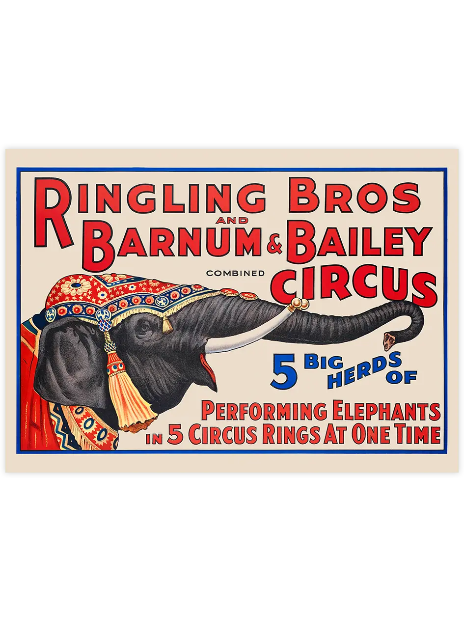 Vintage Bailey Circus - Art Print Ünlü Ressamlar Poster