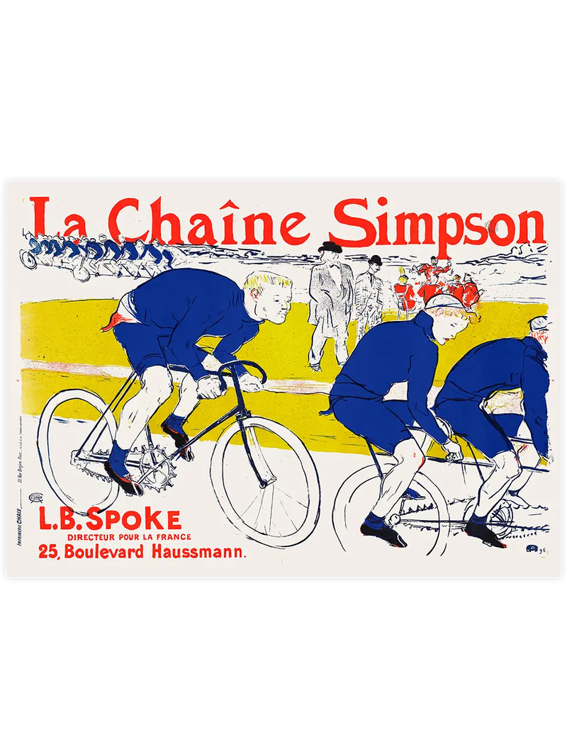 Vintage La Chaine Simpson - Art Print Ünlü Ressamlar Poster