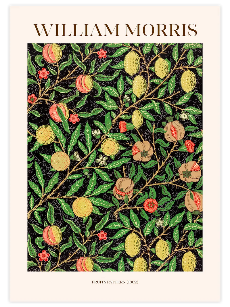 William Morris Fruits Pattern - Art Print Ünlü Ressamlar Poster