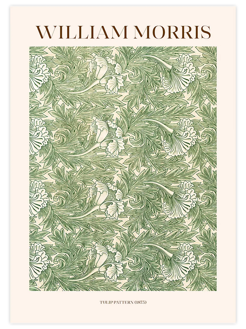 William Morris Tulip Pattern - Art Print Ünlü Ressamlar Poster