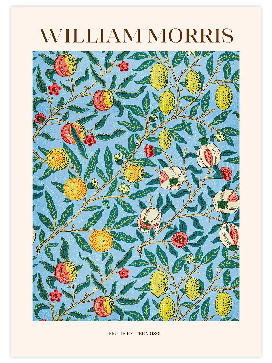 William Morris Fruits Pattern N2 - Art Print Ünlü Ressamlar Poster