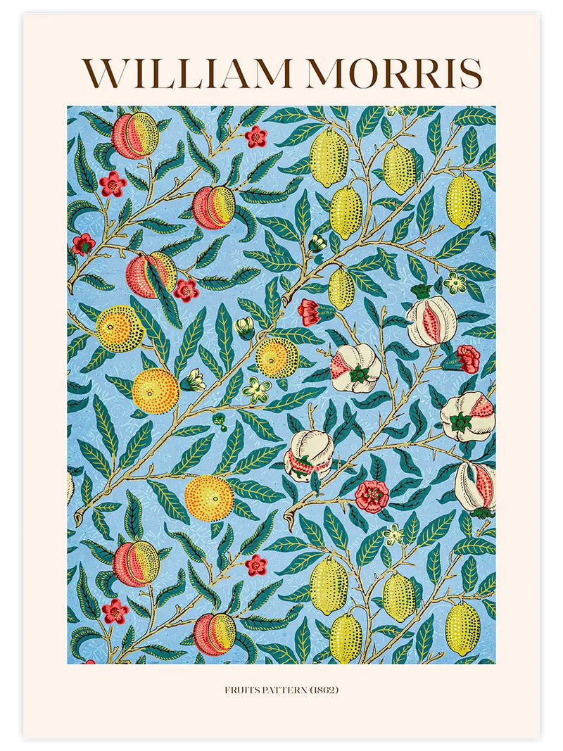 William Morris Fruits Pattern N2 - Art Print Ünlü Ressamlar Poster