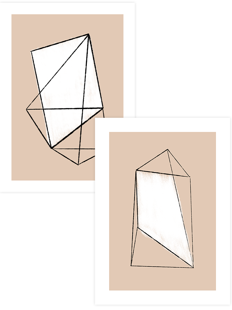 Geometric Forms - Poster Seti Duo Sanatsal Poster