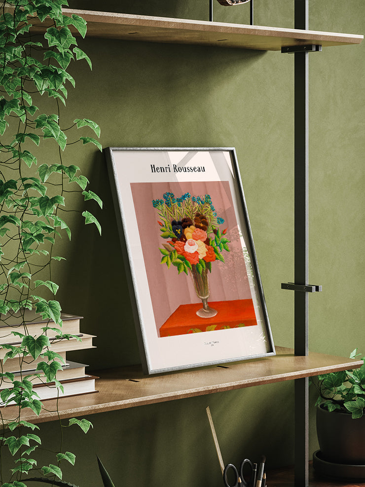 Henri Rousseau Bouquet of Flowers - Art Print Poster
