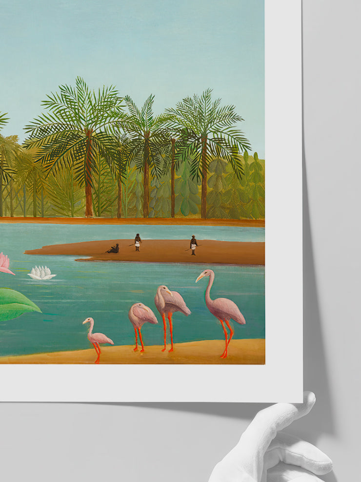 Henri Rousseau Flamingolar - Art Print Poster