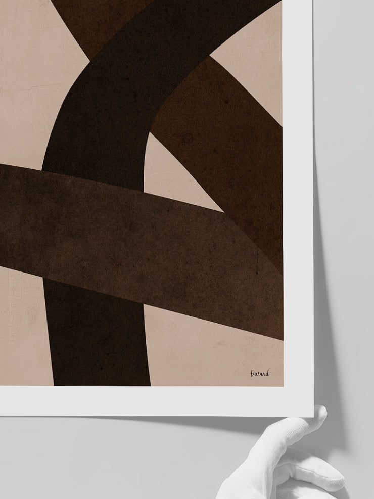 Brown Shapes N2 - Art Print Poster