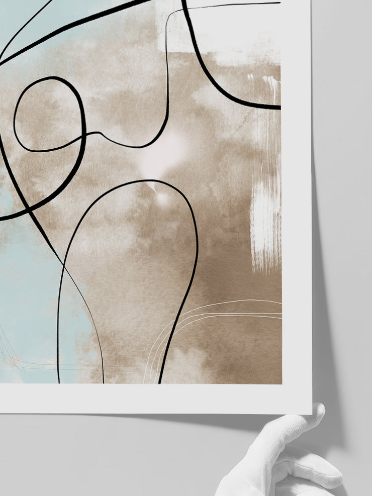 Abstract Lines N6 - Art Print Poster