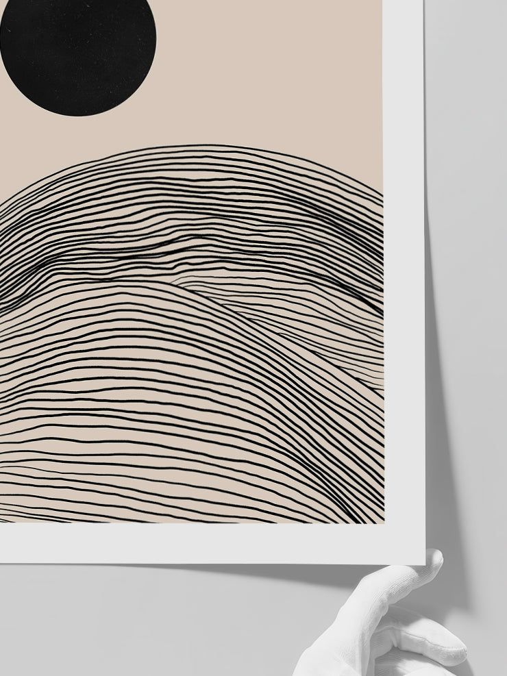 Ink Moon - Art Print Poster