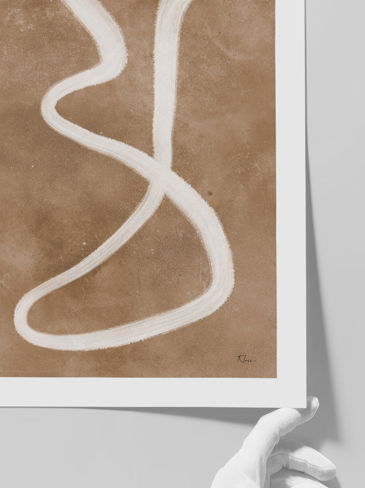 Marron Calme 1 - Art Print Poster