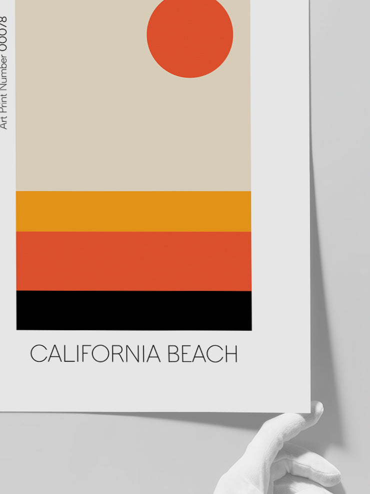 California Beach - Art Print Poster