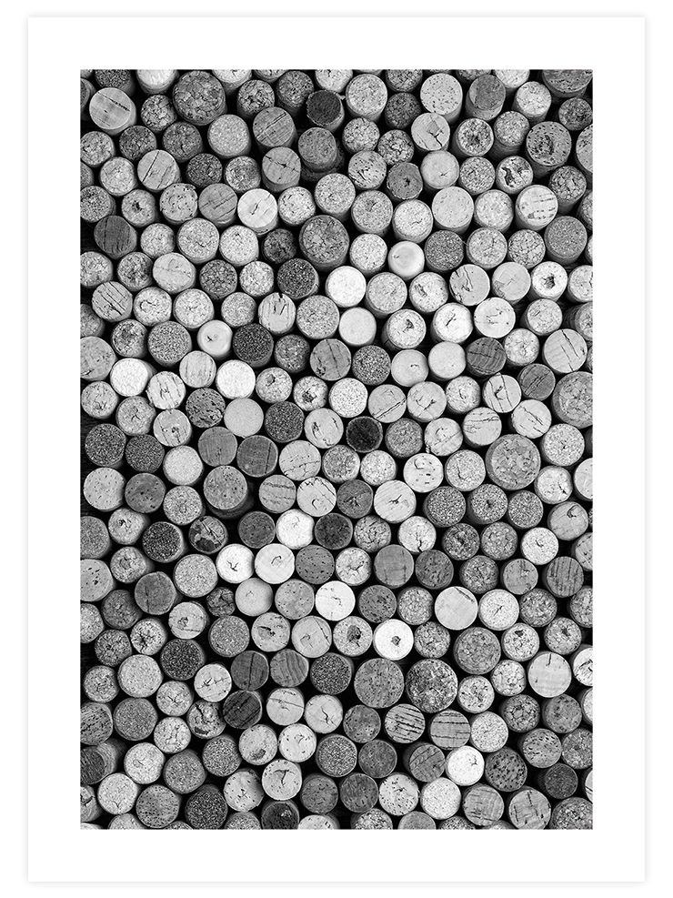 Wine Corks B&W - Art Print Fotoğraflar Poster