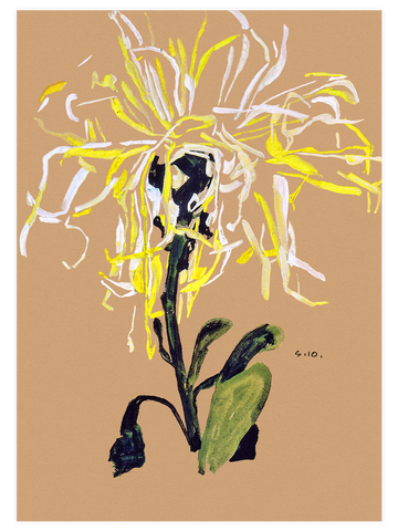 Egon Schiele Yellow Chrysanthemum - Art Print Egon Schiele Yellow Chrysanthemum - Art Print