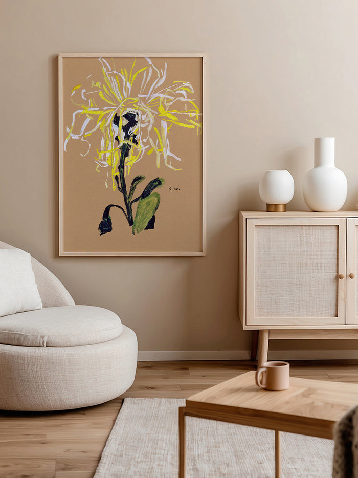 Egon Schiele Yellow Chrysanthemum - Art Print Poster