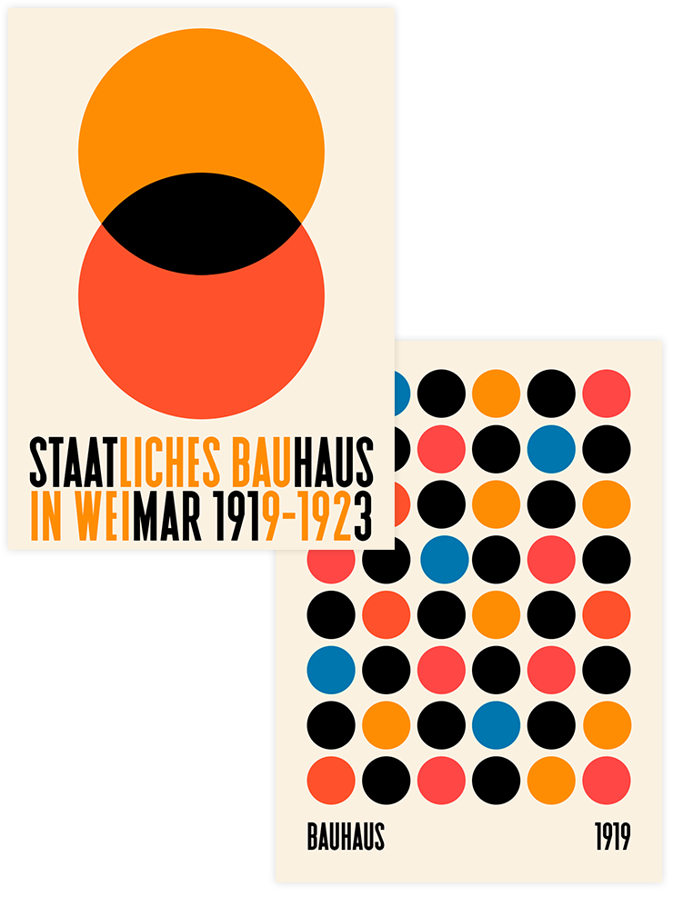 Bauhaus - Poster Seti Duo Ünlü Ressamlar Poster