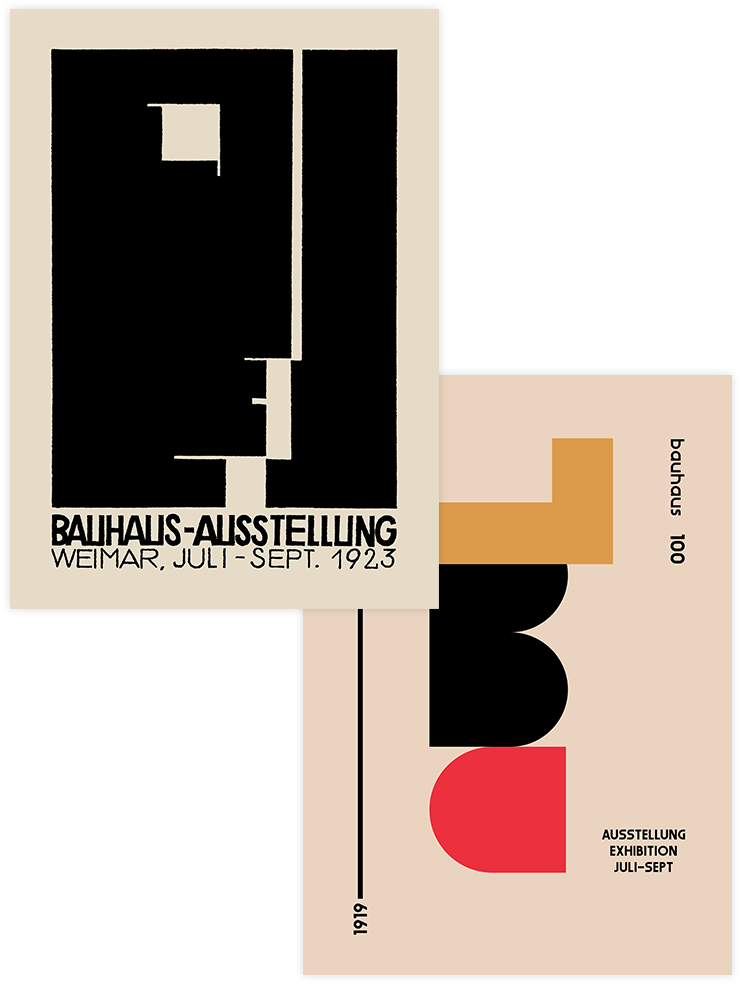 Bauhaus Afiş - Poster Seti Duo Ünlü Ressamlar Poster