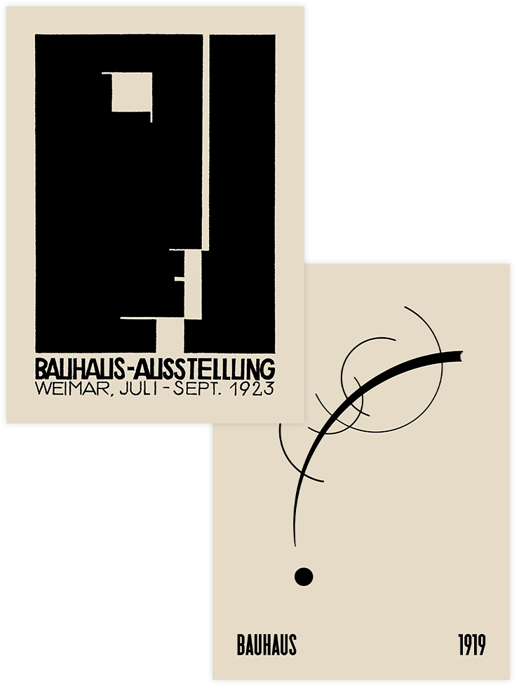 Kandinsky Bauhaus - Poster Seti Duo Ünlü Ressamlar Poster