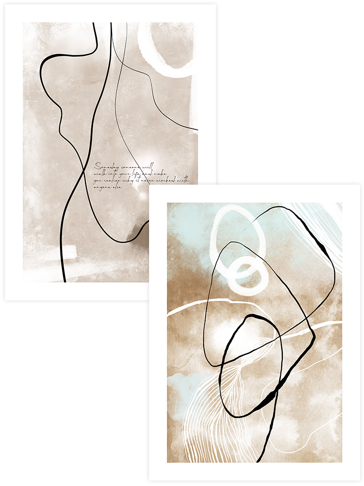 Abstract Dreams - Poster Seti Duo Sanatsal Poster