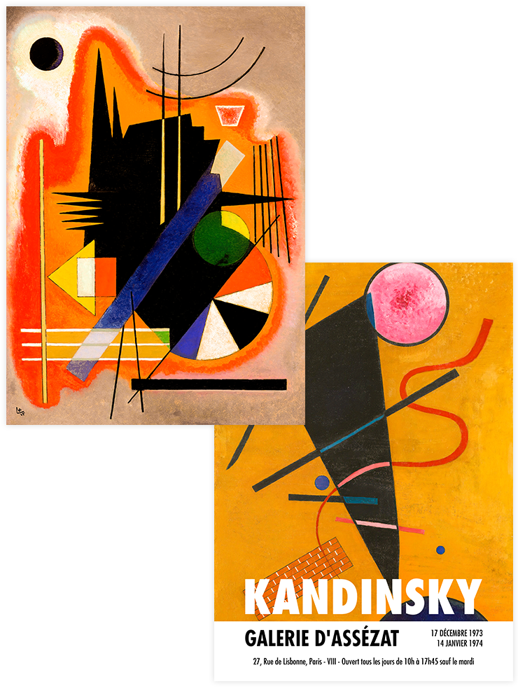 Kandinsky Einige Spitzen - Poster Seti Duo Ünlü Ressamlar Poster