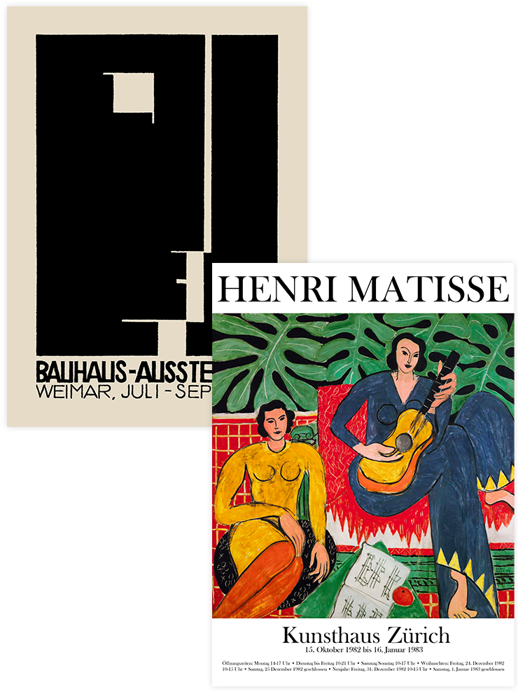 Bauhaus & Matisse - Poster Seti Duo Ünlü Ressamlar Poster